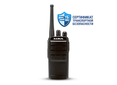 Рация Lira DP-100V Ai DMR в руке — компактный корпус 274 г с защитой IP54